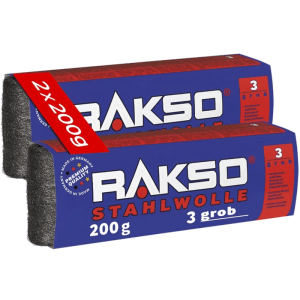 RAKSO Stahlwolle Banderole Sorte 3 Grob 2 x 200g