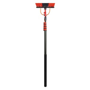 Heidemann Teleskop-Waschbürste Shine, ausziehbar bis 4,6 m, schwarz-rot, für Fenster, Solaranlagen u.a.