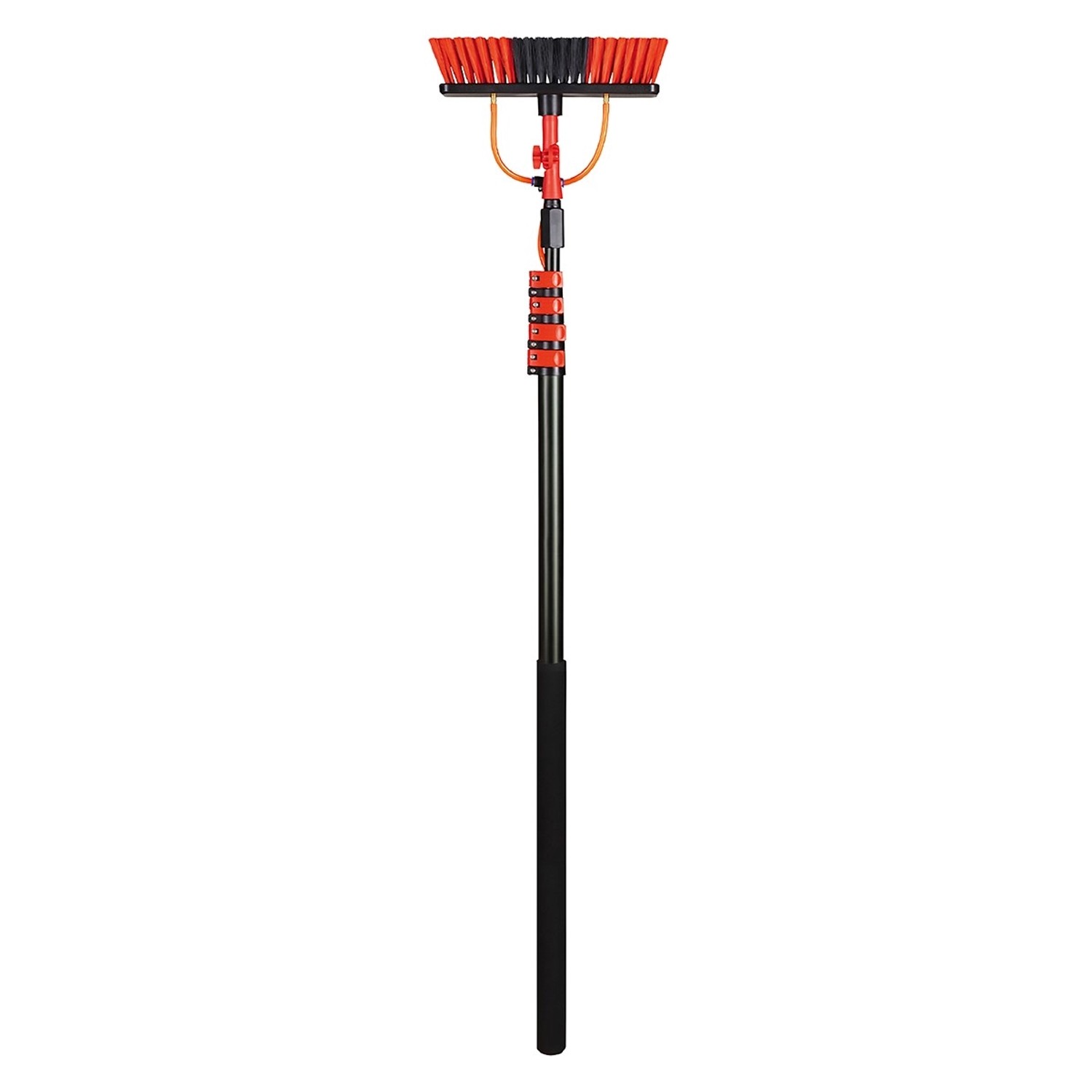 Heidemann Teleskopwasserbürste Shine Ausziehbar 4,6 m Schwarz-Rot