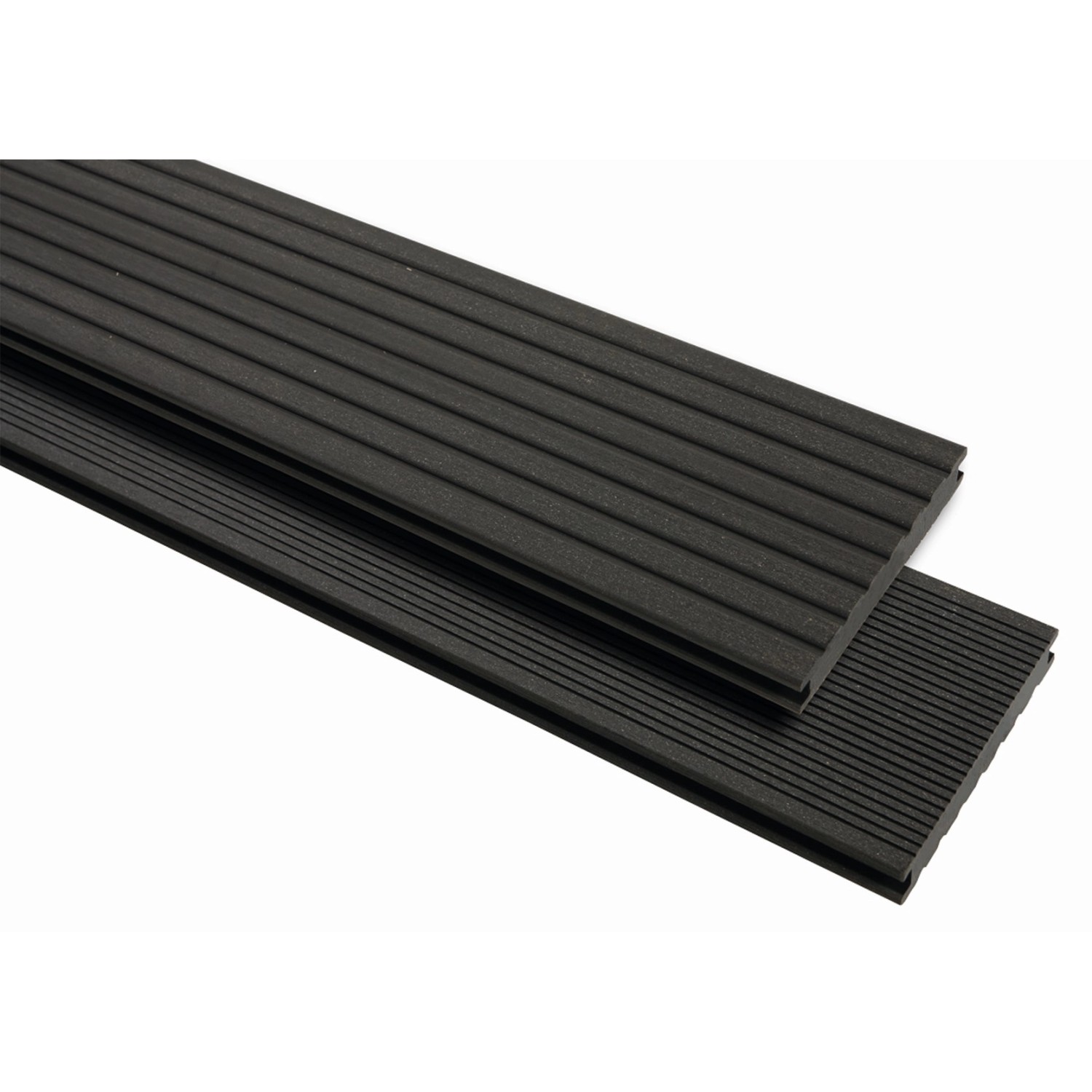GartenLand Musterstück WPC Terrassendiele Vintage Massiv 20x145 mm Anthrazit Genutet und Geriffelt 20 cm