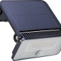 Schwarze LED-Solar Wandleuchte mit PIR Sensor, 8W, 1000 Lumen für den Außenbereich.