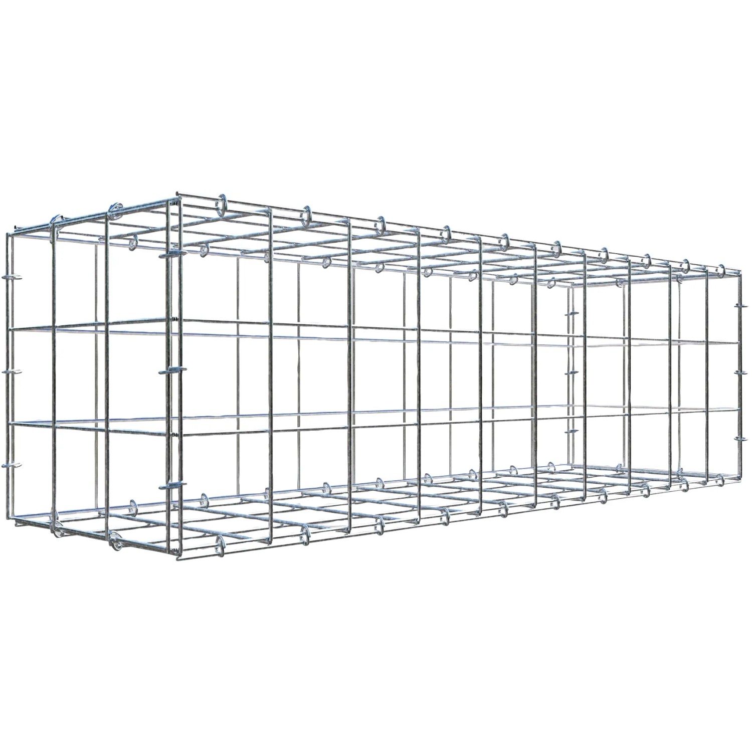 Gabiona C-Ring-Gabione 30 x 100 x 30 cm Maschenw 10 x 10 cm