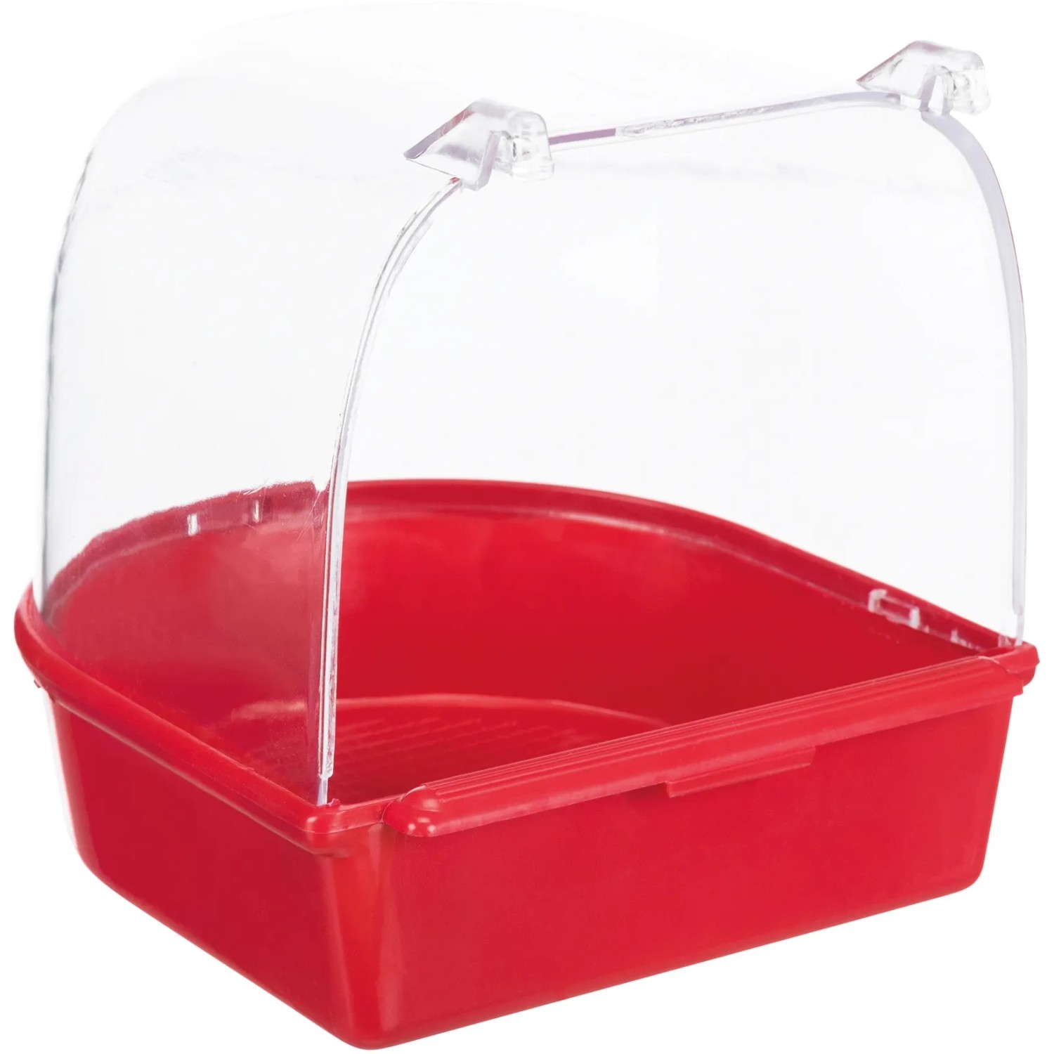 Trixie Badehaus, halbrunde Vogelbadewanne aus Kunststoff zum Einhängen in den Vogelkäfig.