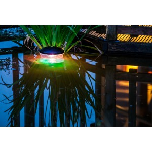 Schwimmendes, buntes Unterwasserlicht für Teich-Partys, 12x14,5 cm, mit verschiedenen Beleuchtungsoptionen.