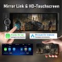 Junsun 6.3 Zoll Autoradio mit HD-Touchscreen, Hand bedient CarPlay/Android Auto, Mirror Link.