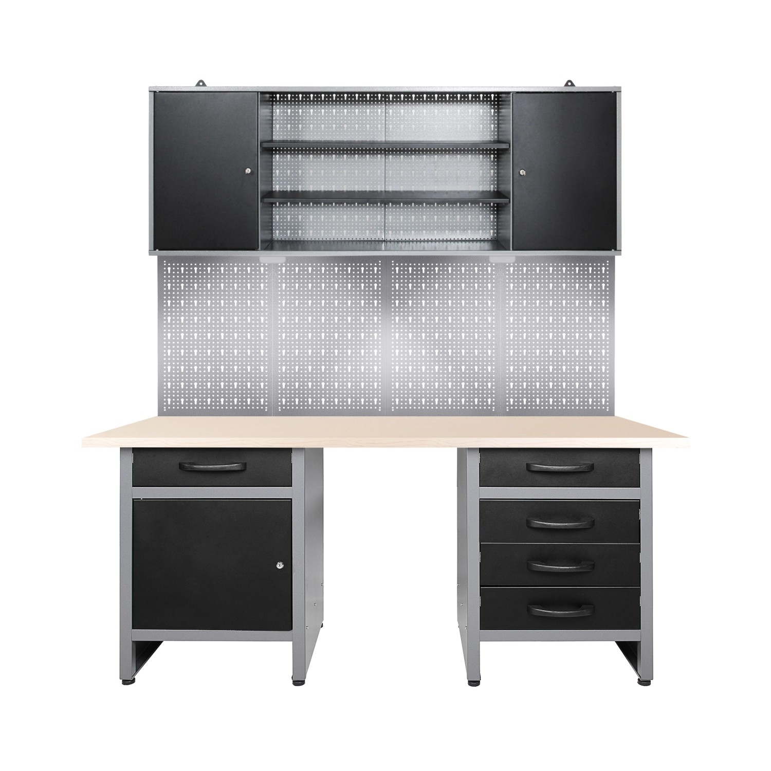 Ondis24 Werkstatt Set Entdecker 160 cm mit Sitzraum LED Werkstatteinrichtun günstig online kaufen