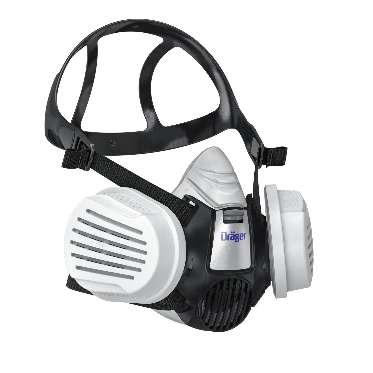 Dräger X-plore 3300 Halbmaske mit P3-R-Filter, Größe M, für Atemschutz bei Handwerk.