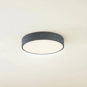 Moderne, runde Lindby LED Smart Home Deckenlampe Elmor in Alu-Optik. Dimmbar und smart steuerbar.