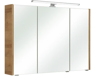 Pelipal Spiegelschrank Riviera Eiche quer Nachbildung 100 cm mit Softclose  Türen