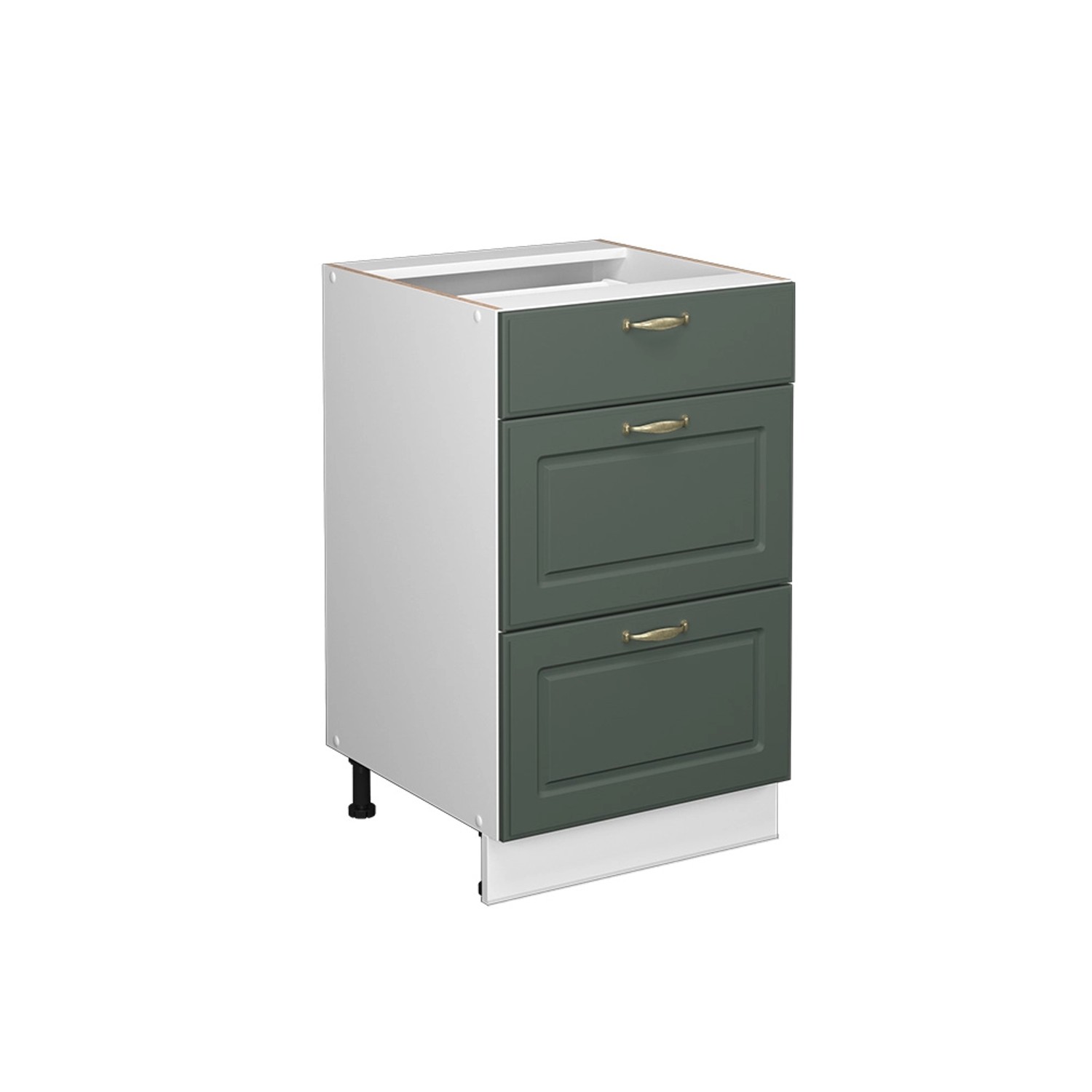 Vicco Badschrank Fame-Line Grün-Gold Landhaus/Weiß 50 x 82 cm ohne Arbeitsplatte