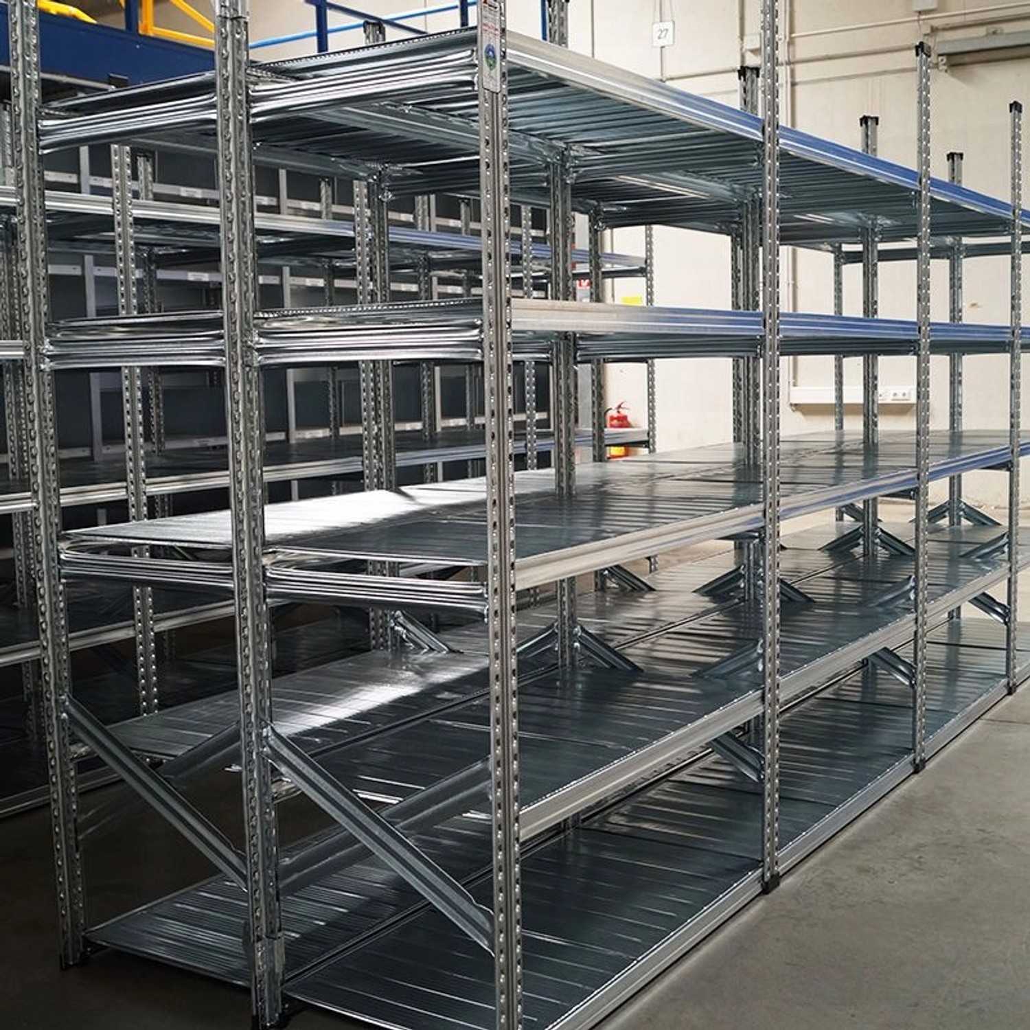 PROREGAL Fachbodenregal Stecksystem Proximo Komplettregal HxBxT 200 x 450 x 32 cm 5 Ebenen Fachlast 130 kg Beidseitig Nutzbar Verzinkt_2