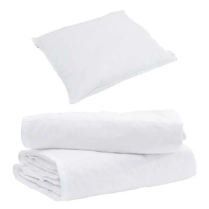 vidaXL 2-in-1 Bettdecke mit Kissen 2-Tlg Weiß Daunenfeder 3376350