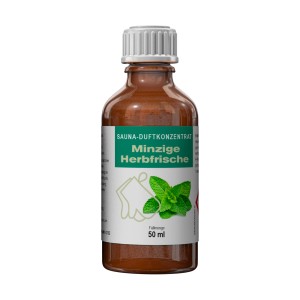 Eilo Sauna Duftkonzentrat Minzige Herbfrische, 50ml Flasche für Saunaöfen & Zubehör.