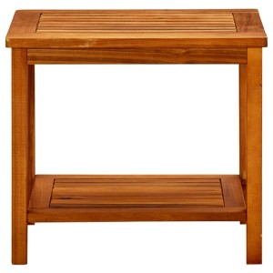 Couchtisch aus Akazienholz mit Ablage, 50x35x45 cm. Ideal als Beistelltisch.