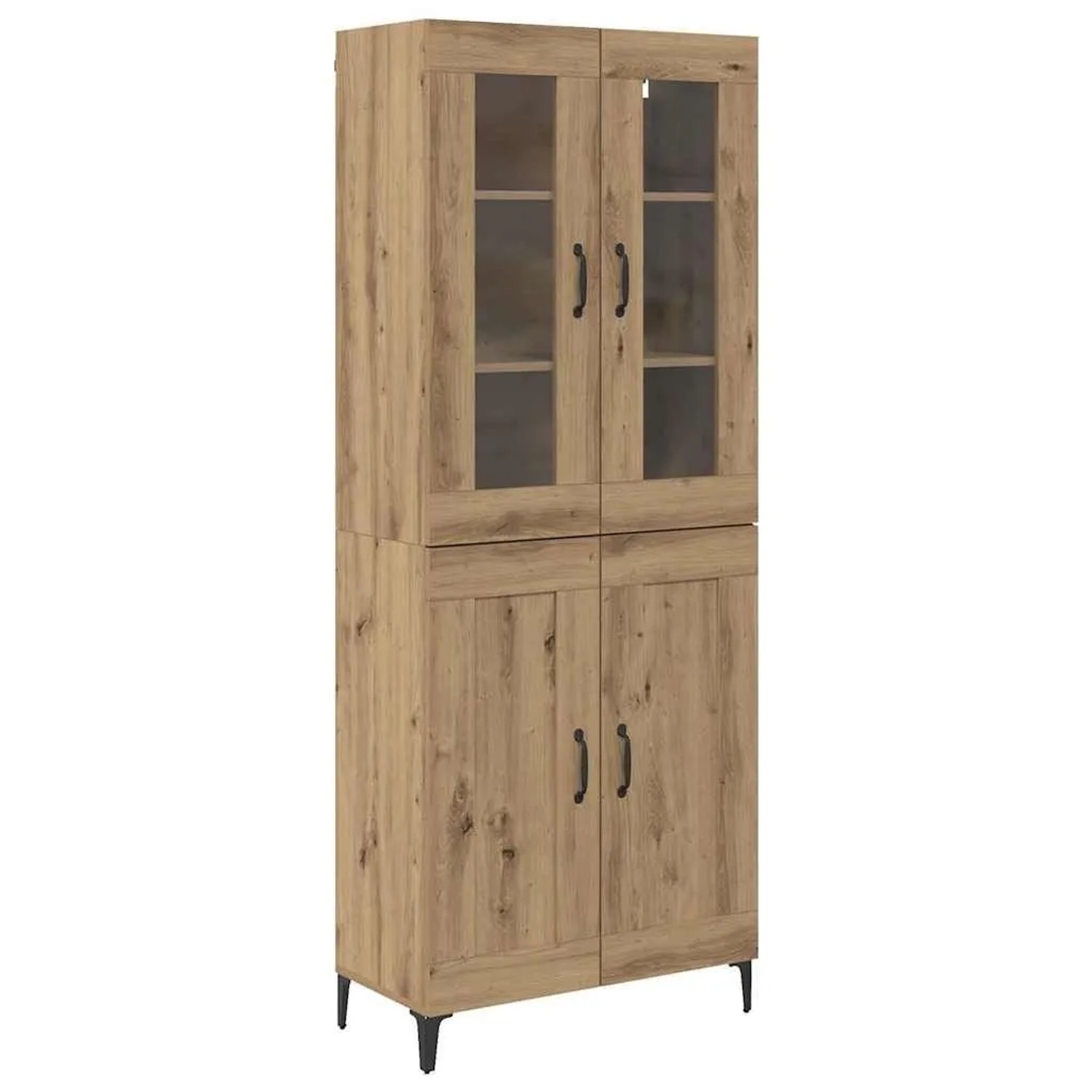vidaXL Highboard Artisan-Eiche 69,5 x 34 x 180 cm Holzwerkstoff 3403581 günstig online kaufen