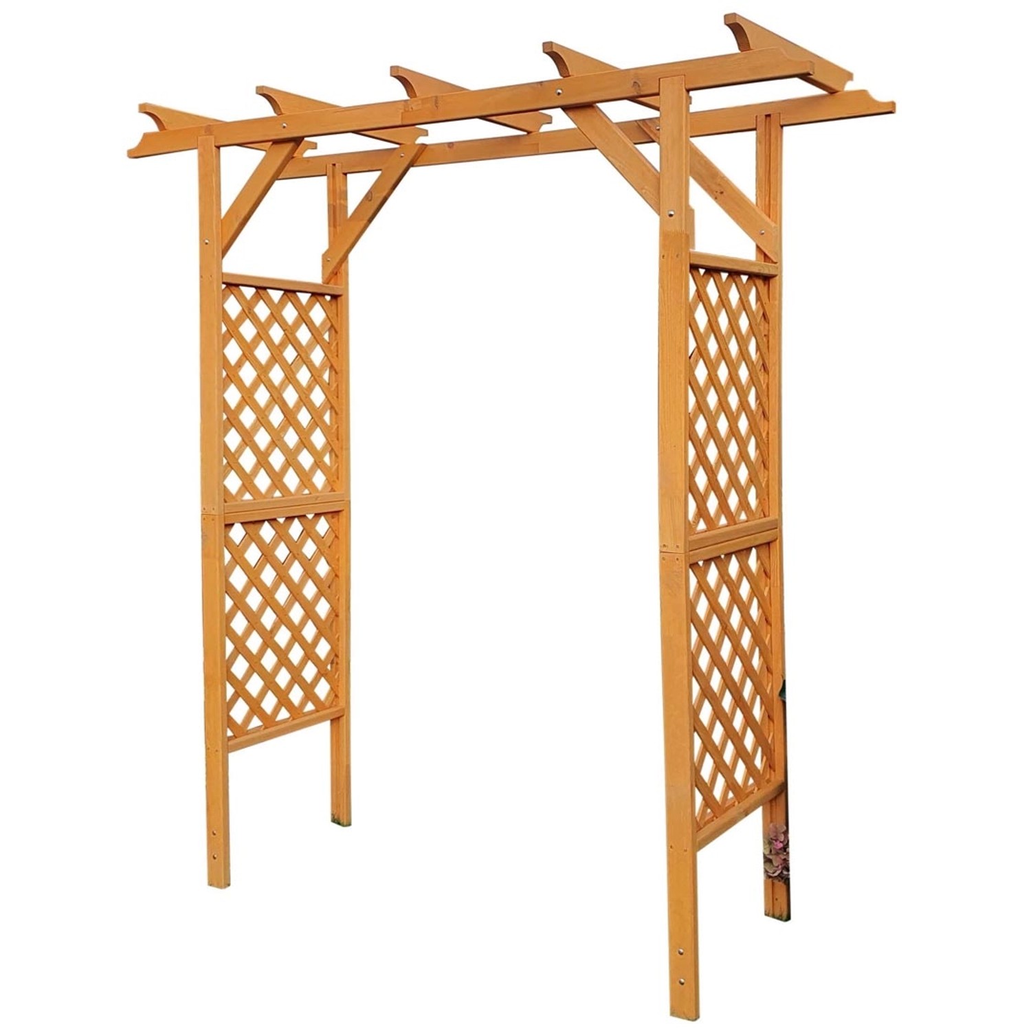 Promadino Pergola Bamberg massive Kiefer (BxTxH) 200 cm x 51 cm x 208 cm