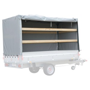 Stema Hochplanenset 150 cm grau für ST/SH-25-15 Autoanhänger mit Plane und Spriegel.