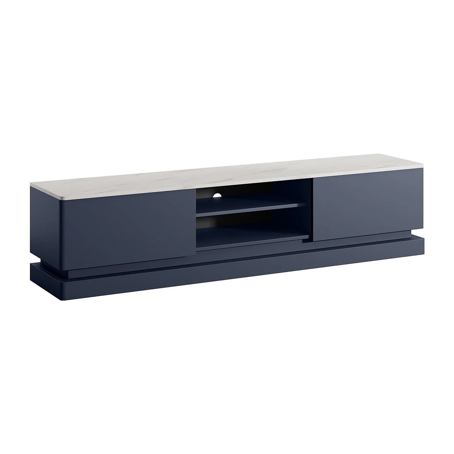 Vente-unique Tv-Board Devika Marineblau  Weiß 190 cm