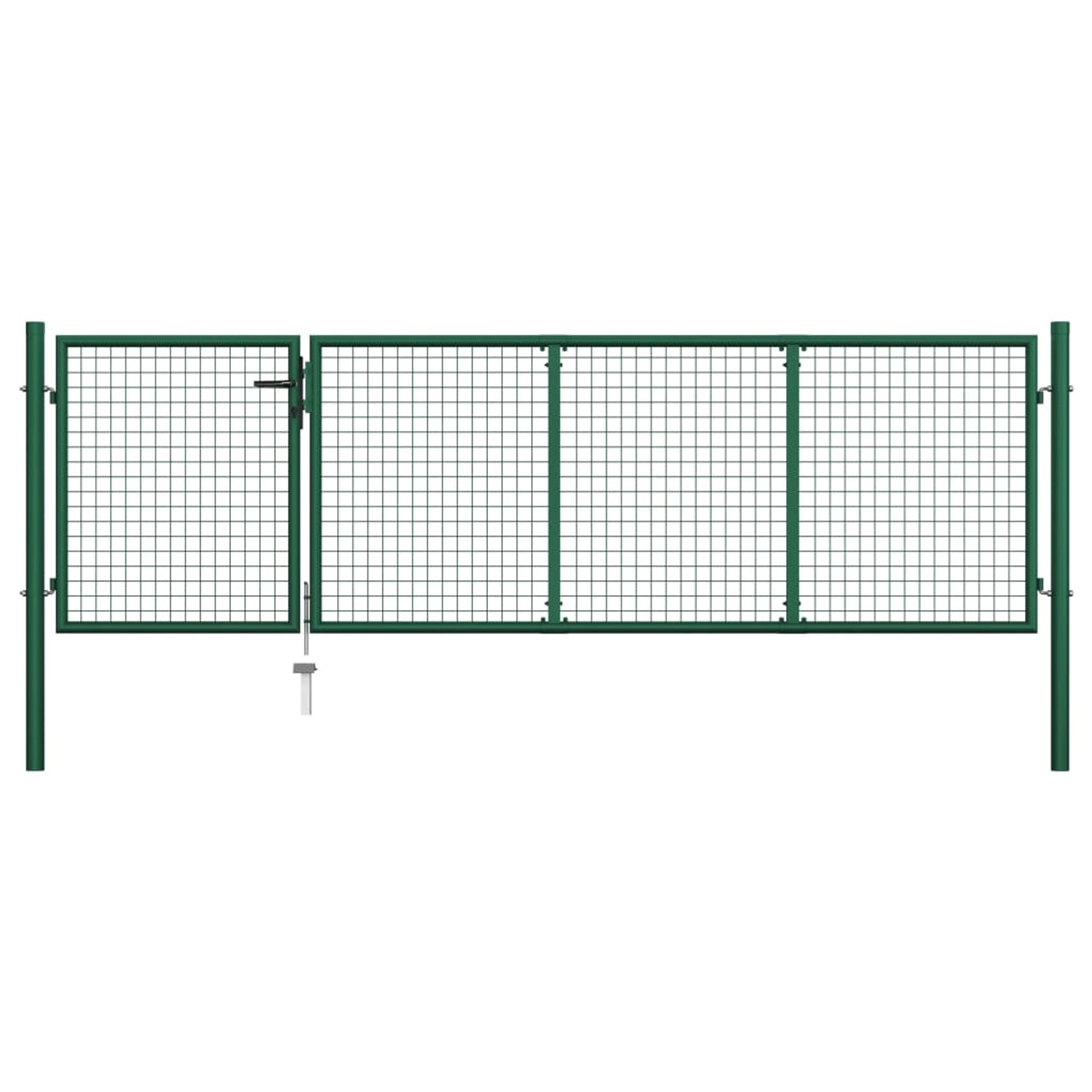vidaXL Gartentor Stahl 350 x 100 cm Grün 144305 günstig online kaufen