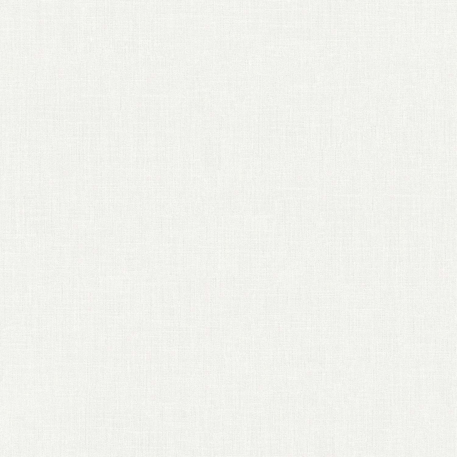 Weiße, matte Uni-Tapete in Textiloptik von PROFHOME, leicht strukturiert.