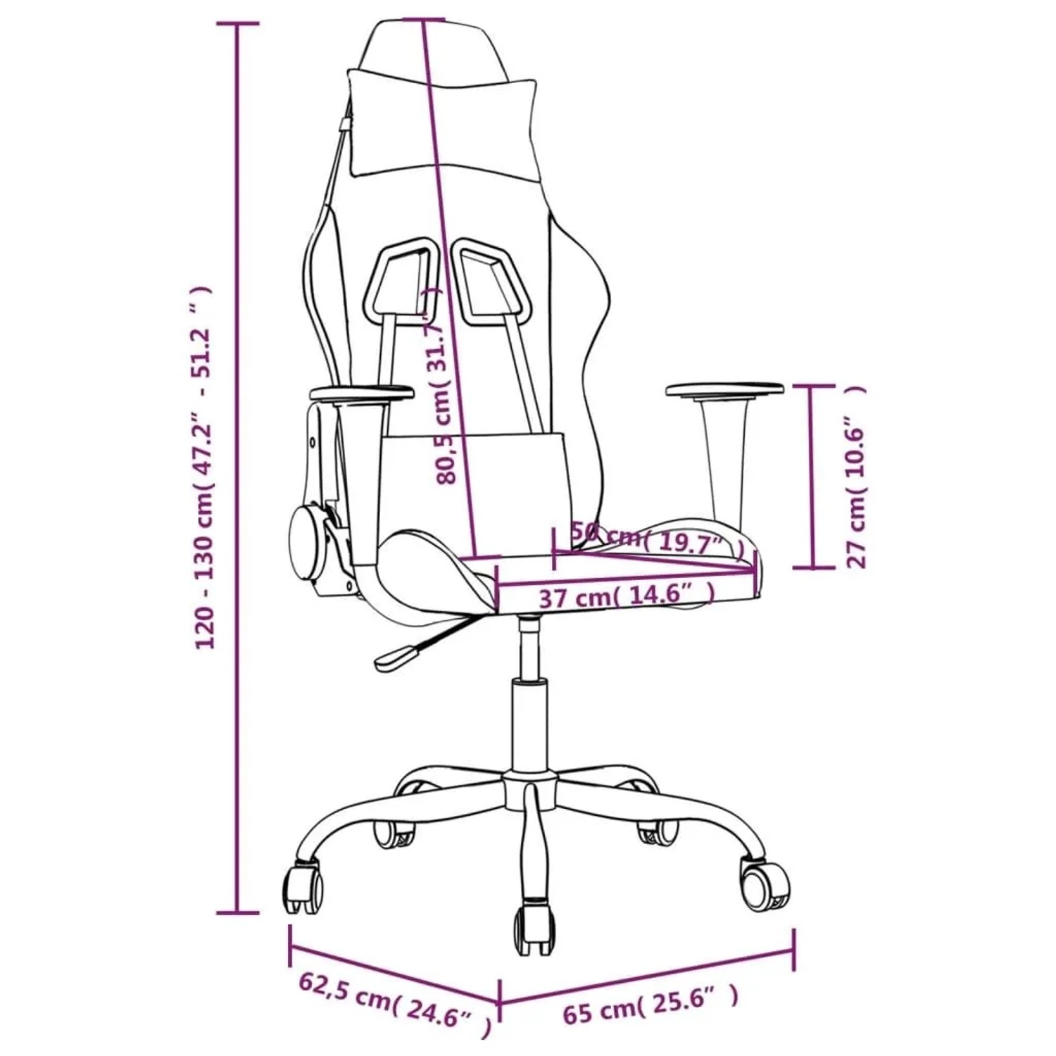 vidaXL Gaming-Stuhl mit Massagefunktion Schwarz und Rot Stoff 345478_14
