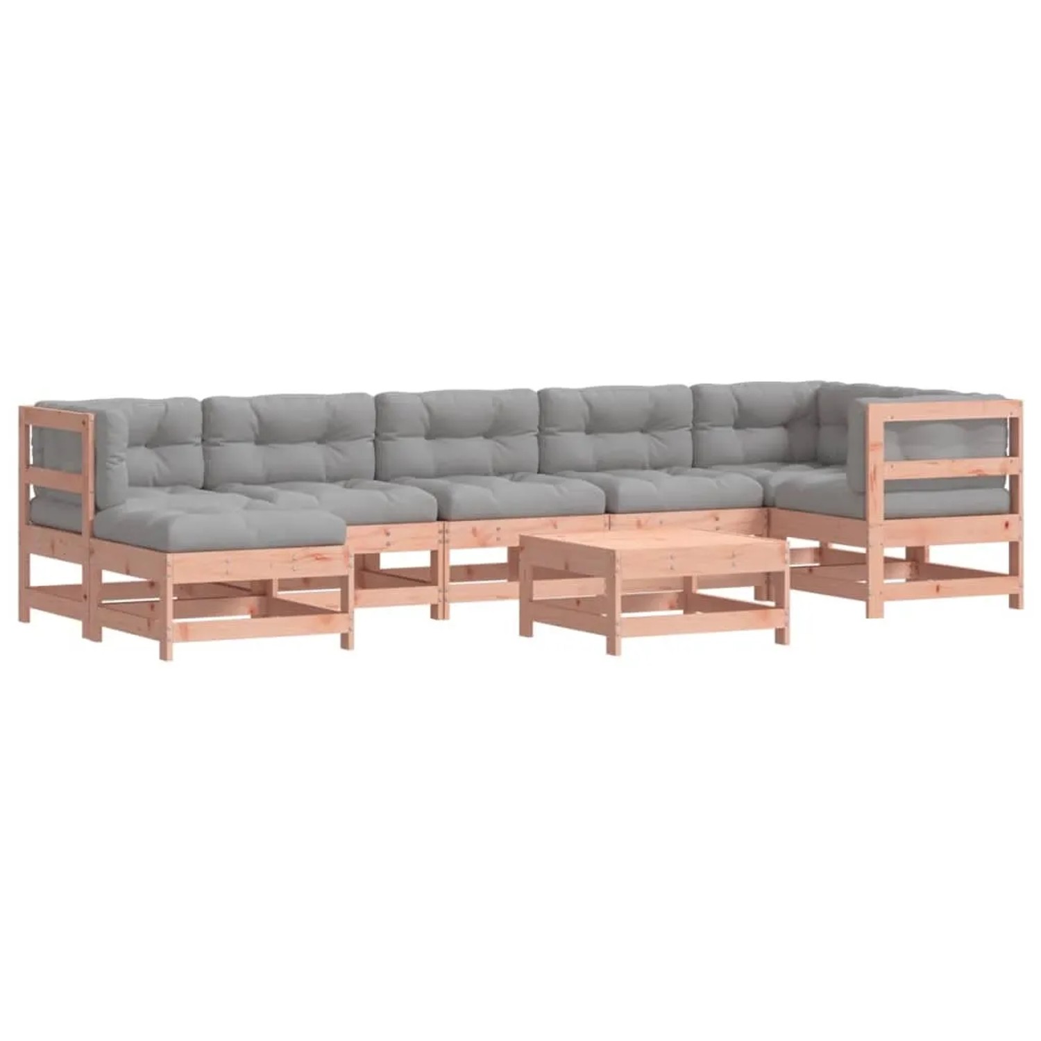 vidaXL 8-Tlg Garten-Lounge-Set mit Kissen Massivholz Douglasie 3185876