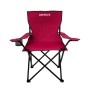 Roter 24Move Camping Faltstuhl mit Getränkehalter, Outdoor Klappstuhl bis 100kg.