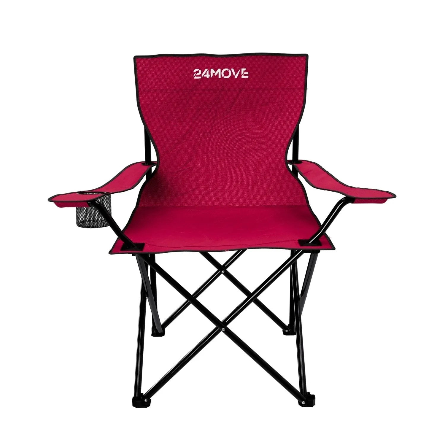 24Move Campingstuhl Faltstuhl Rot Getraenkehalter Tragetasche Outdoor Faltb günstig online kaufen