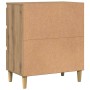vidaXL Sideboard in Artisan-Eiche (60x35x70 cm) aus Holzwerkstoff mit 3 Schubladen.