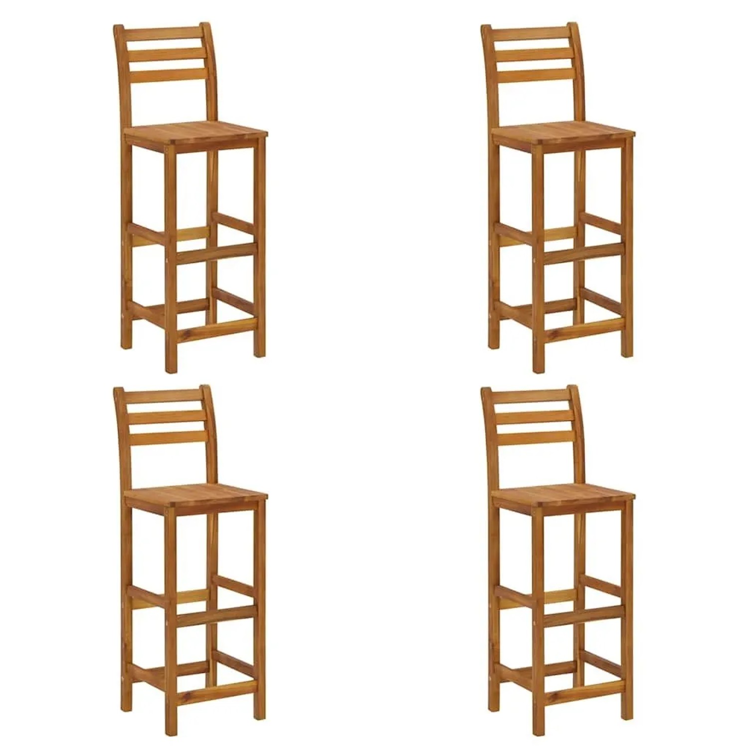 vidaXL Barhocker 4 Stk Massivholz Akazie 310286
