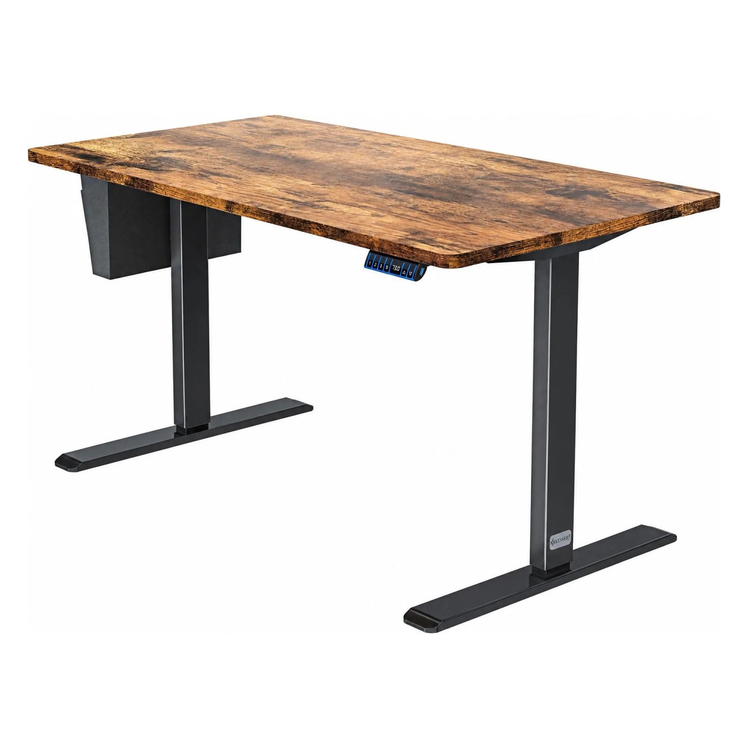 KESSER Steh Sitz Schreibtisch Elektrisch Höhenverstellbar 100 x 60 cm Braun