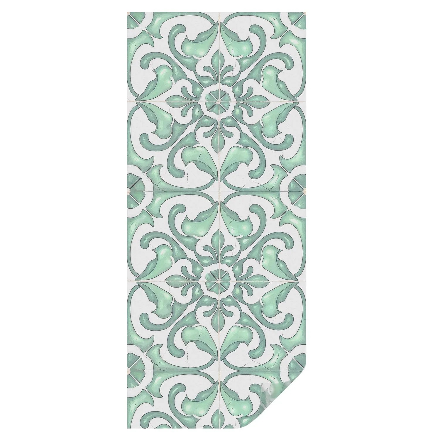 Tulup Buntglasfolie Grüne Symmetrie Fensterfolie Buntglas 50x116 cm Grün Fe günstig online kaufen