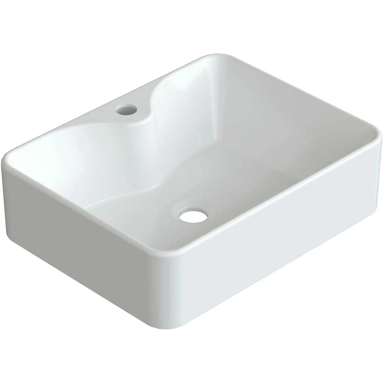 Aquabatos Handwaschbecken Bad Waschplatz Waschbecken Rechteckig 48,5 x 37,5 günstig online kaufen