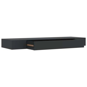 Schweberegal vidaXL mit Schublade, schwarz, 80x25x8 cm.