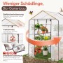 Sekey Begehbares Foliengewächshaus mit 8 Regalebenen, Pflanzen, Tür und Insektenschutz. Schützt Pflanzen im Garten.