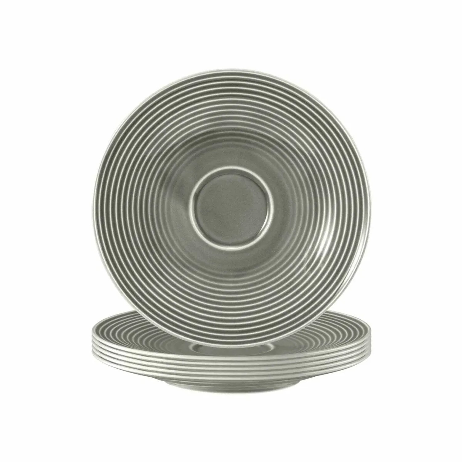 Seltmann Weiden Beat Color Glaze Untertasse 16,7 cm 6er Set Perlgrau