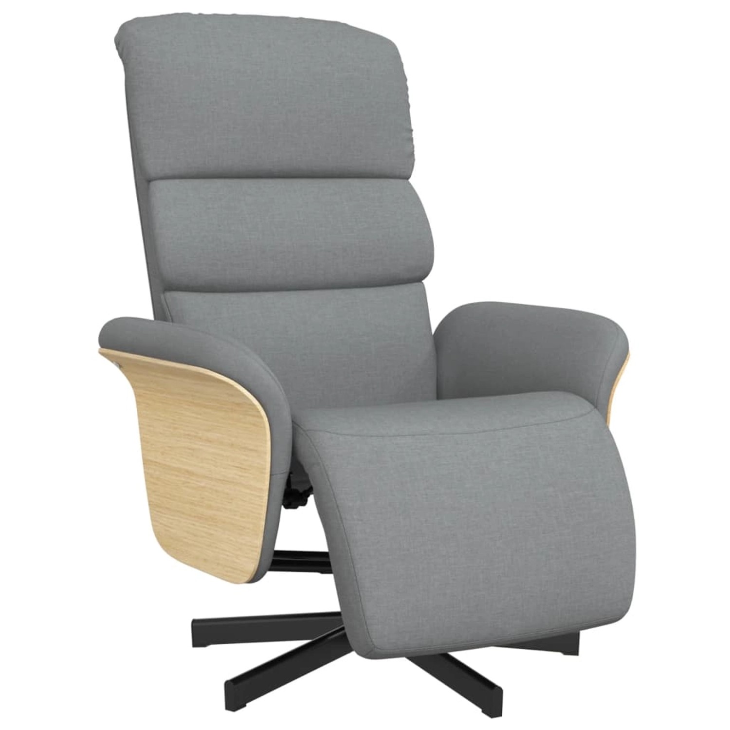 vidaXL Relaxsessel mit Fußteil Hellgrau Stoff 356601 günstig online kaufen