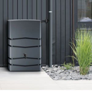 Waterform Regentonne Aqua Tower 450 l in Anthrazit für Garten & Außenbereich.