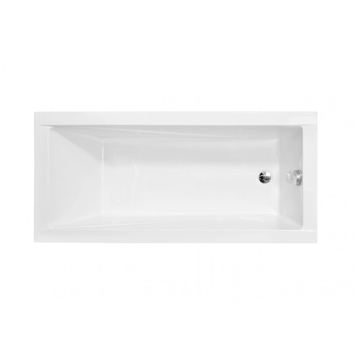 Bad Land Badewanne Rechteck MODERN SLIM 180x80 Mit Wannenträger Ablauf Füße