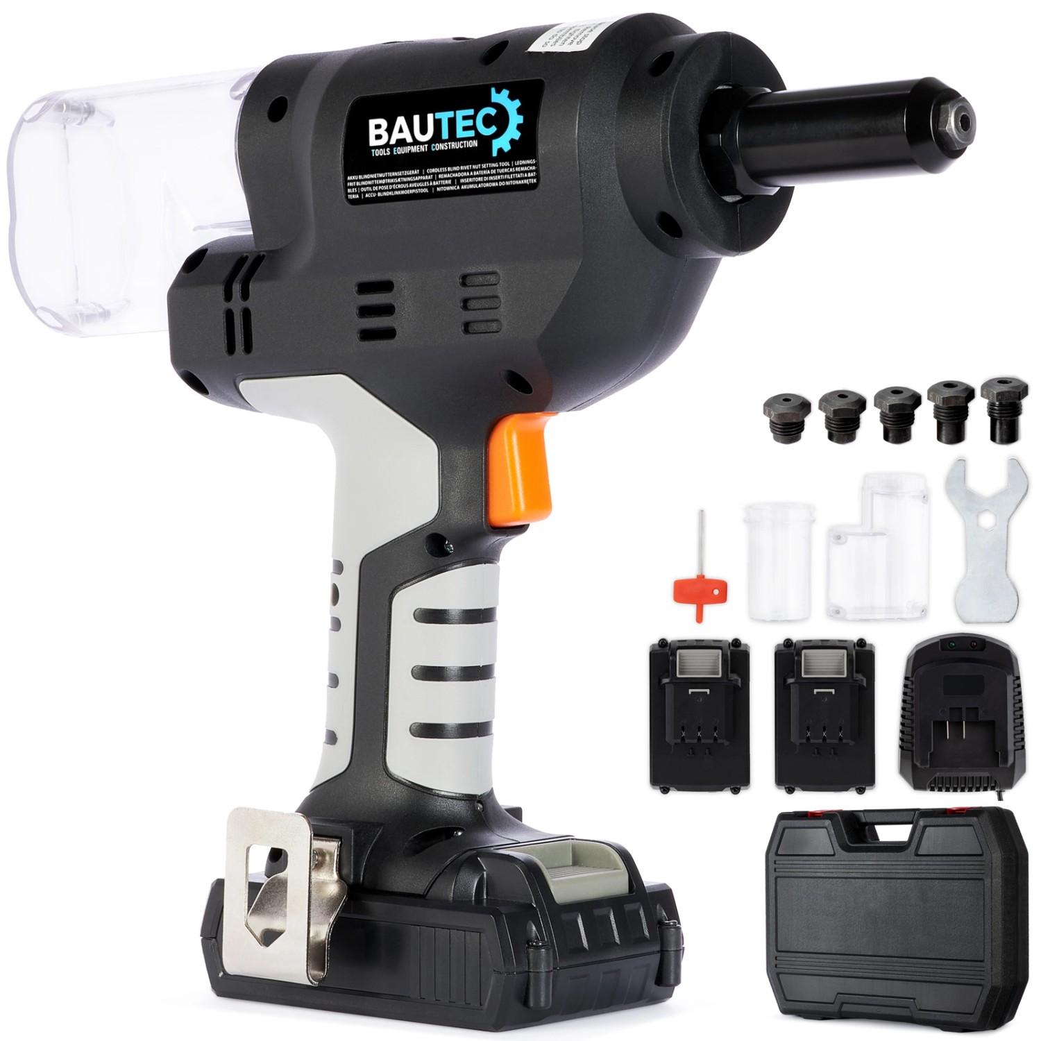 BAUTEC Akku-Blindnietsetzgerät 20 kN für Blindnieten von 3,2 - 6,4 mm Profi günstig online kaufen