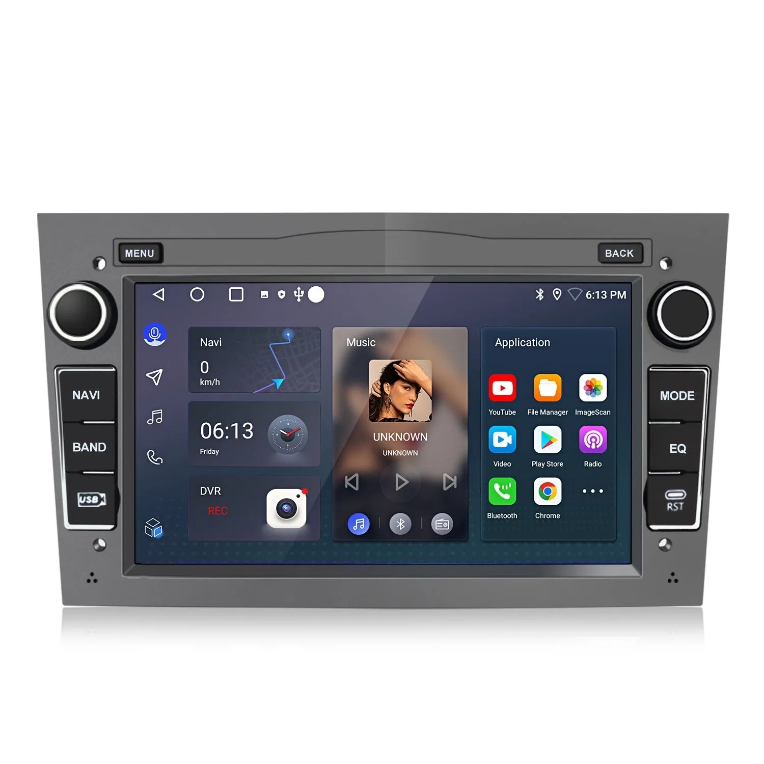 Junsun Opel 2 DIN Autoradio Carplay Und Android Auto  In Grau