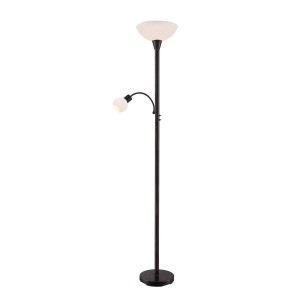 Lindby Stehlampe Elaina 9620010 Modern in Braun aus Metall 2-flammig E27 Wohnzimmerleuchte