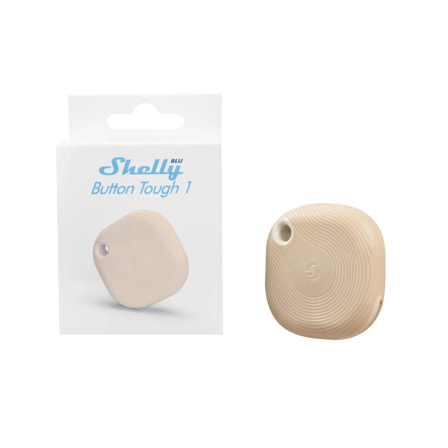 Shelly Bluetooth-Taster Blu Button Tough Beige, Hausautomation