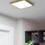 Eckige Eglo LED Deckenleuchte Fueva 5 in Messing-Weiß, 20,5W, warmweißes Licht.