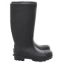 Schwarze vidaXL Gummistiefel aus PVC, Größe 39, mit rutschfester Sohle für Arbeitskleidung und Regen.