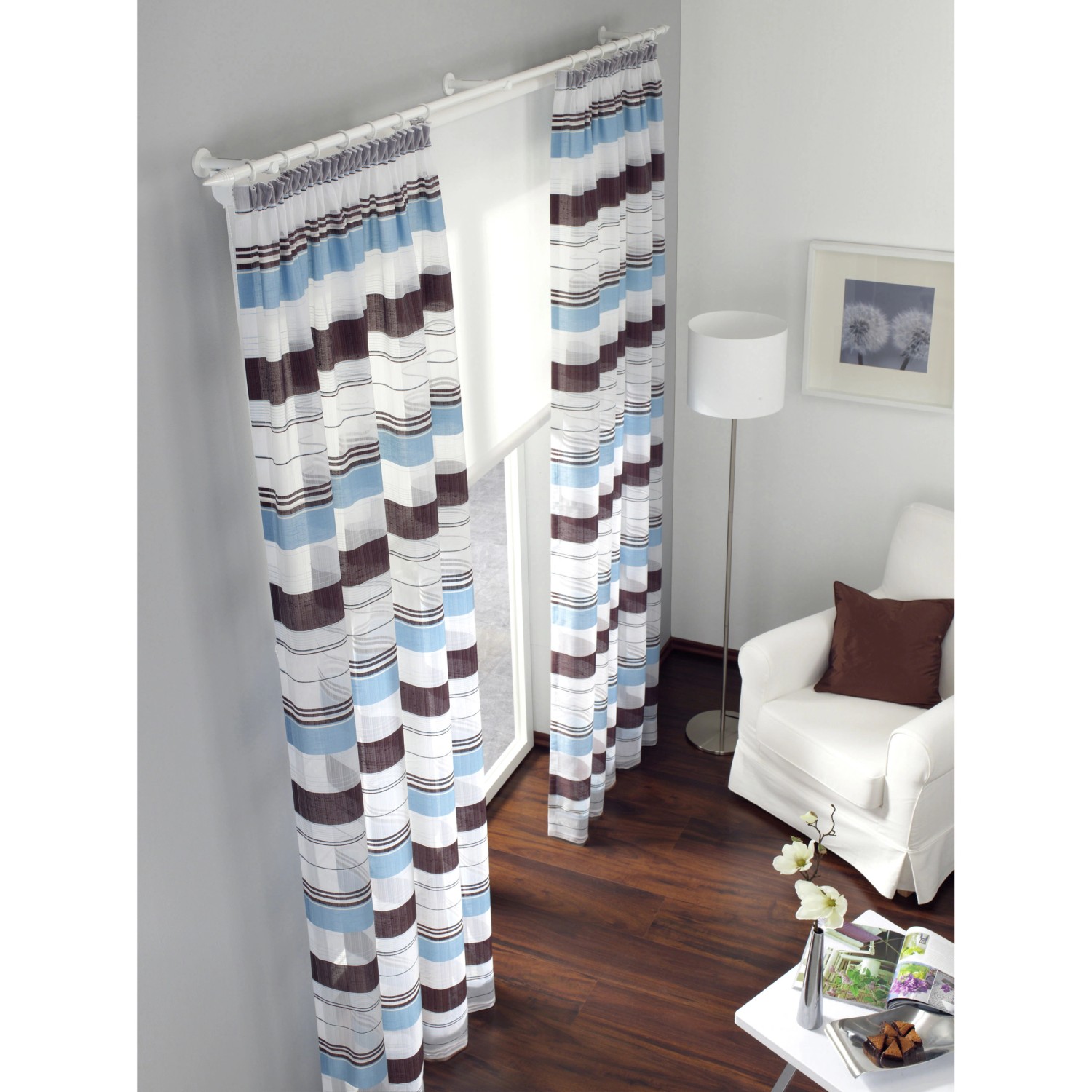 Gardinia Gardinenringe Chicago, 10er-Pack, weiß, für Gardinenstangen mit Ø 20 mm.