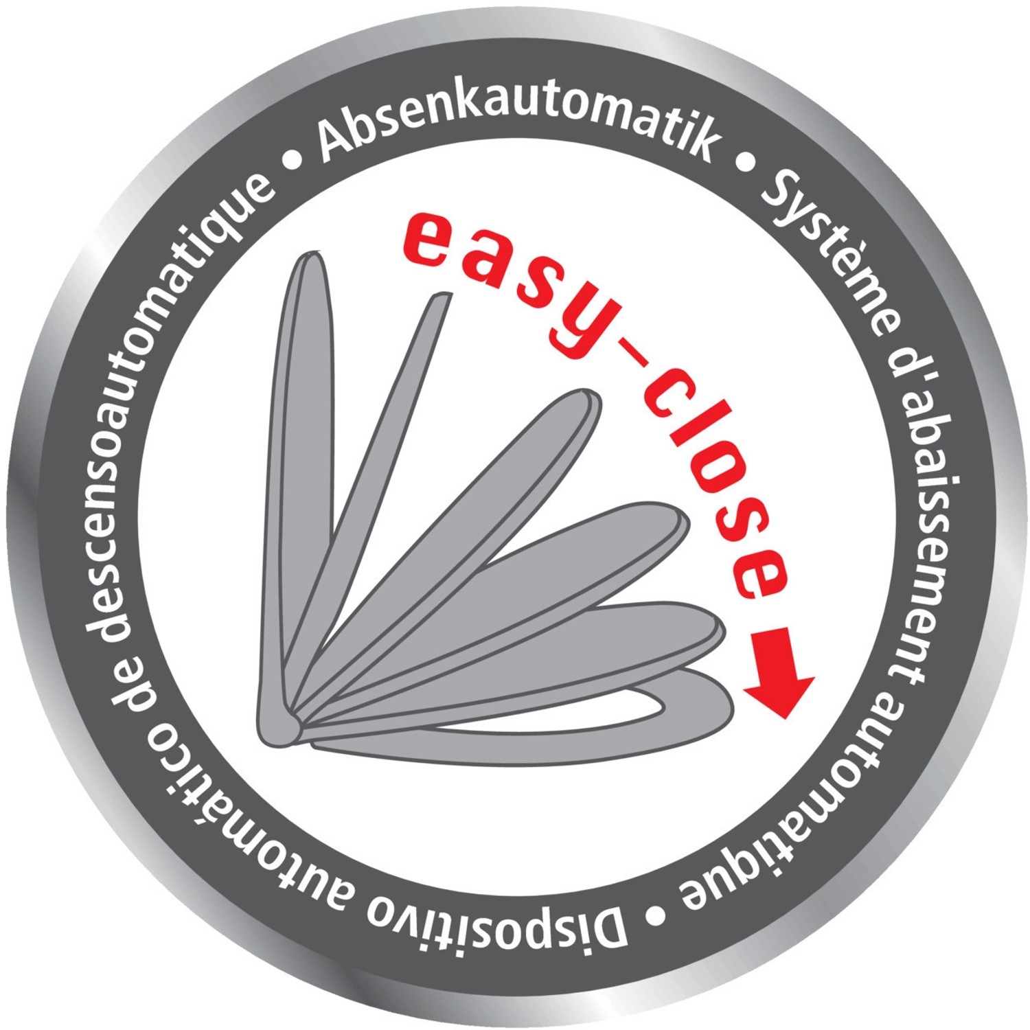 Symbol für Absenkautomatik (Easy Close) des Wenko WC-Sitz Exclusive.