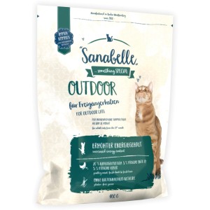 Sanabelle Outdoor Ente Katzenfutter, 400g Packung für Freigängerkatzen.