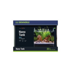 Dennerle Nano Tank Basic 25L Aquarium-Set mit LED-Beleuchtung und Filter.