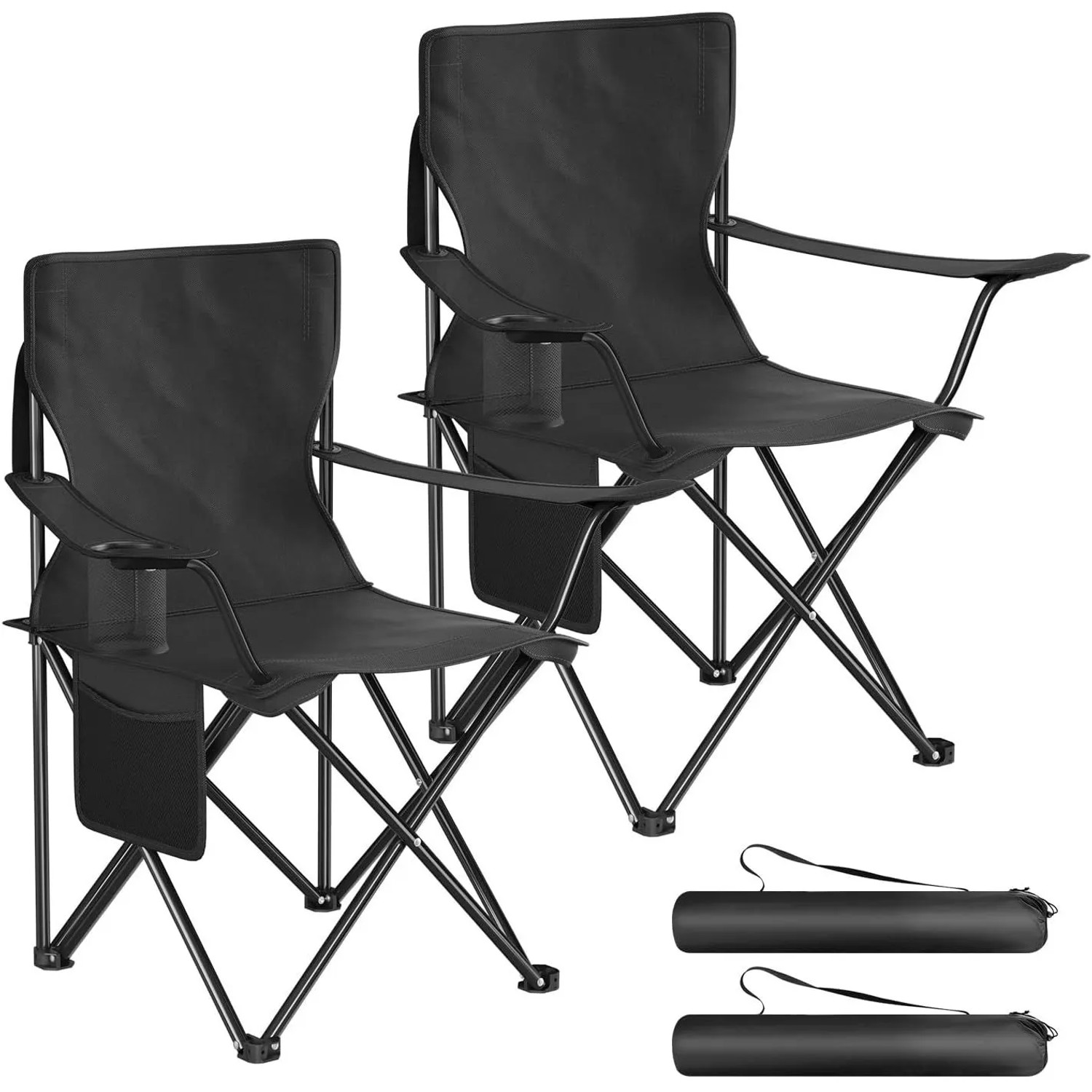 WOLTU Campingstuhl Klappbar 2 Set für Camping Angeln Picknicks